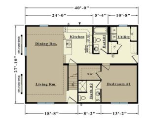 Alaskan custom modular home Floorplan