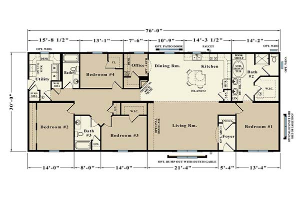 Brisbane custom modular home Floorplan