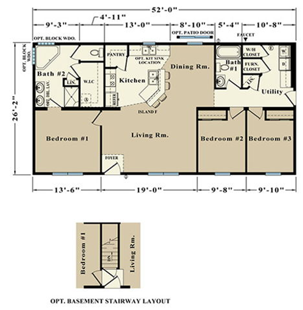 Heritage custom modular home Floorplan
