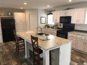 The Stafford custom modular home dine-in kitchen