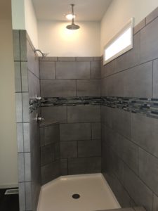 The Heritage custom modular home shower