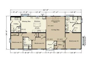 Roosevelt custom modular home Floorplan