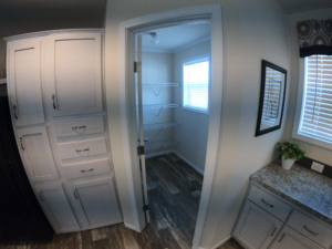 Stafford custom modular home master bedroom closet